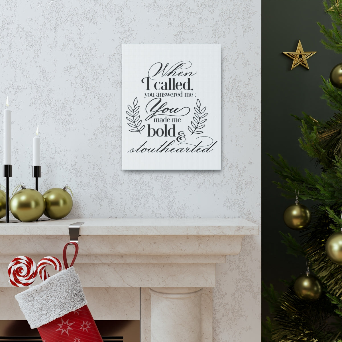 Scripture Walls When I Called Psalm 138 1 Christian Wall Art Print Ready to Hang Unframed-Express Your Love Gifts