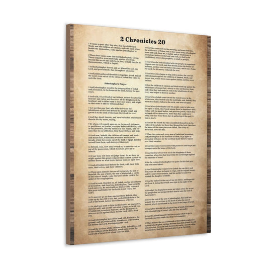 Scripture Walls When You Are Overwhelmed 2 Chronicles 20 Bible Verse Canvas Christian Wall Art Ready to Hang Unframed-Express Your Love Gifts