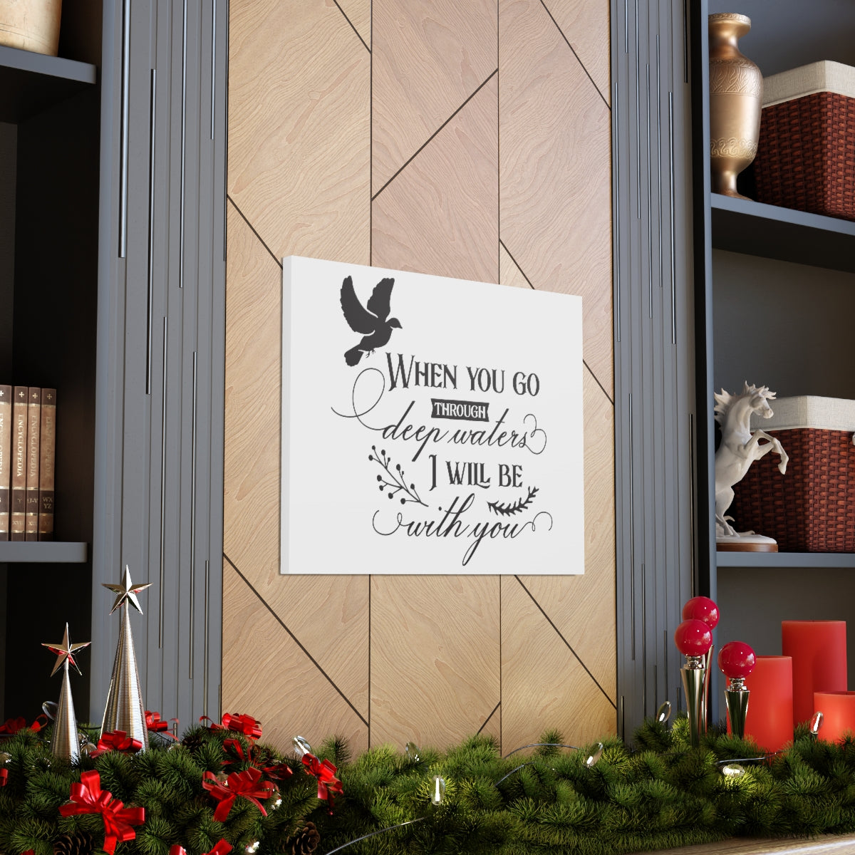 Scripture Walls When You Go Isaiah 43:2 Christian Wall Art Print Ready to Hang Unframed-Express Your Love Gifts