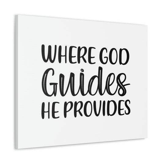 Where God Guides, He Provides 1 Corinthians 10:13 Christian Wall Art Bible Verse Print Ready to Hang Unframed-Express Your Love Gifts