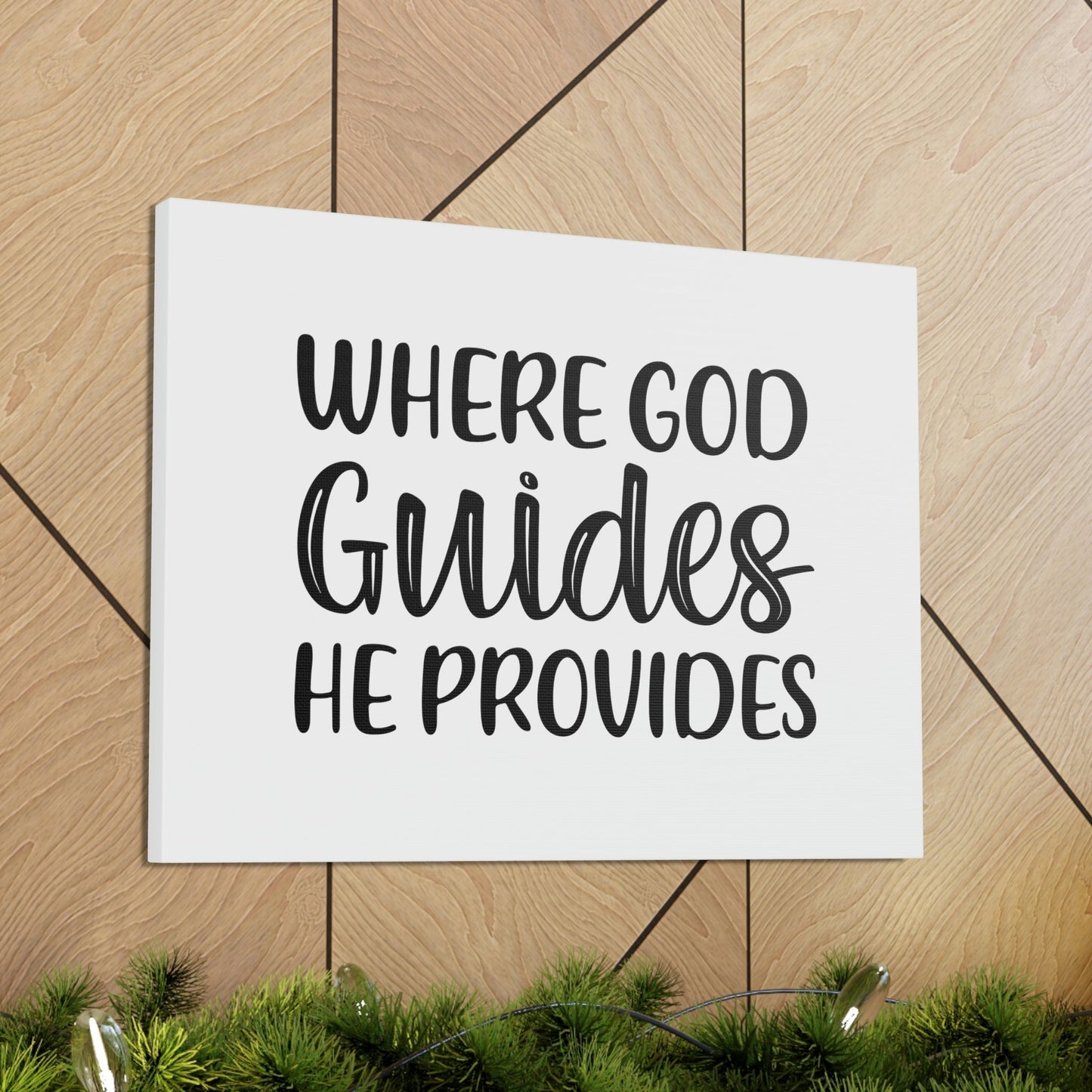 Where God Guides, He Provides 1 Corinthians 10:13 Christian Wall Art Bible Verse Print Ready to Hang Unframed-Express Your Love Gifts