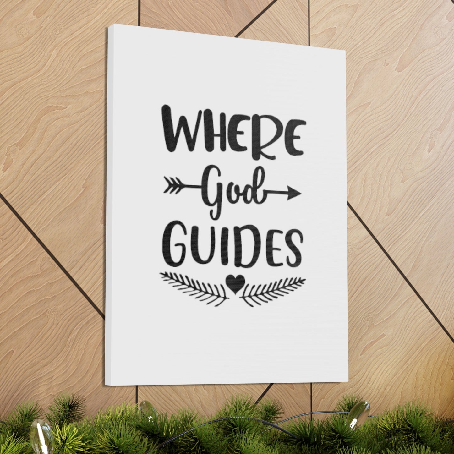 Where God Guides Isaiah 58:11 Christian Wall Art Bible Verse Print Ready to Hang Unframed-Express Your Love Gifts