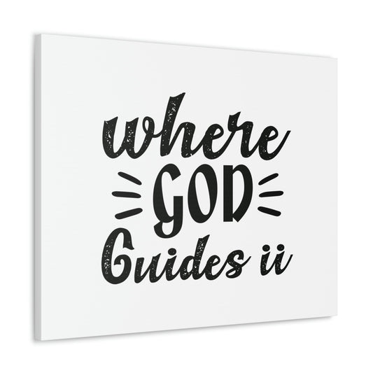 Where God Guides U Psalm 119:105 Christian Wall Art Bible Verse Print Ready to Hang Unframed-Express Your Love Gifts