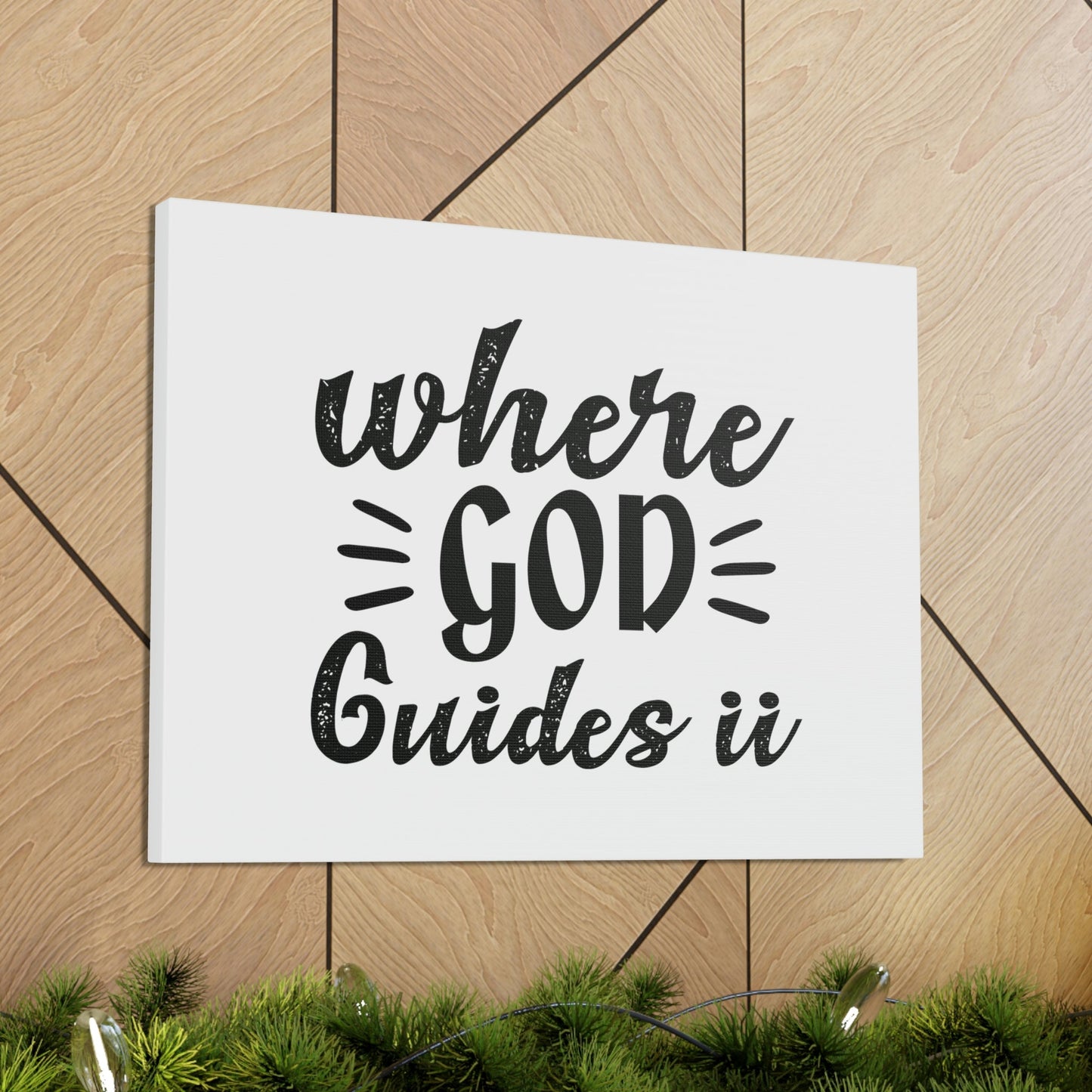 Where God Guides U Psalm 119:105 Christian Wall Art Bible Verse Print Ready to Hang Unframed-Express Your Love Gifts