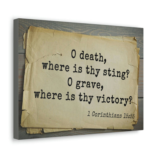 Scripture Walls Where Is Thy Victory 1 Corinthians 15:55 Bible Verse Canvas Christian Wall Art Bible Verse Print Ready To Hang Unframed-Express Your Love Gifts