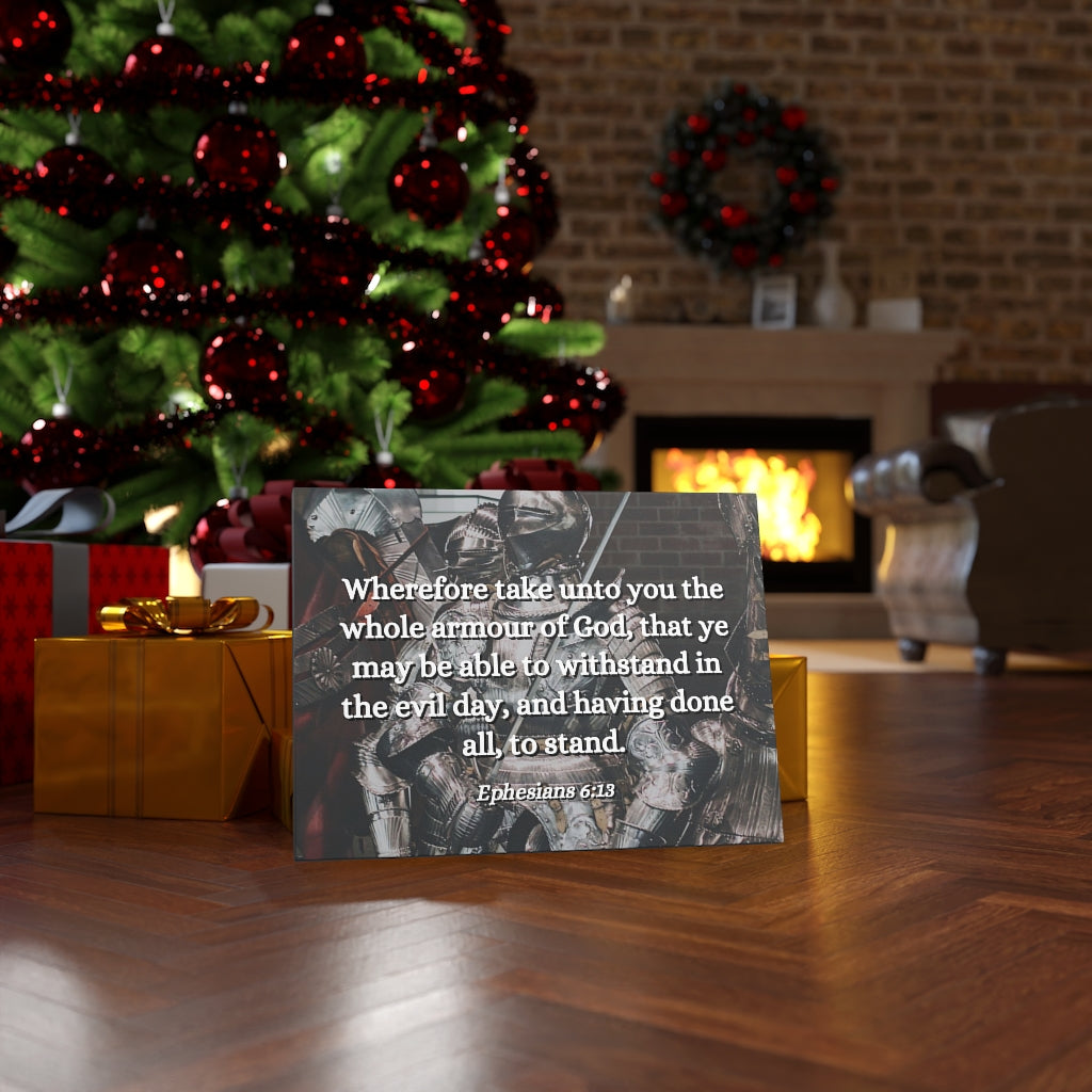 Whole Armour Ephesians 6:13 Bible Verse Canvas Christian Wall Art Ready to Hang Unframed-Express Your Love Gifts