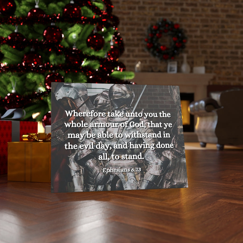 Whole Armour Ephesians 6:13 Bible Verse Canvas Christian Wall Art Ready to Hang Unframed-Express Your Love Gifts