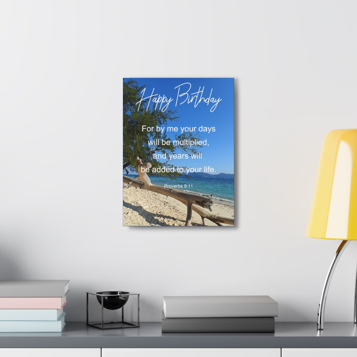 Scripture Walls Will Be Multiplied Proverbs 9:11Bible Verse Canvas Christian Wall Art Bible Verse Print Ready To Hang Unframed-Express Your Love Gifts