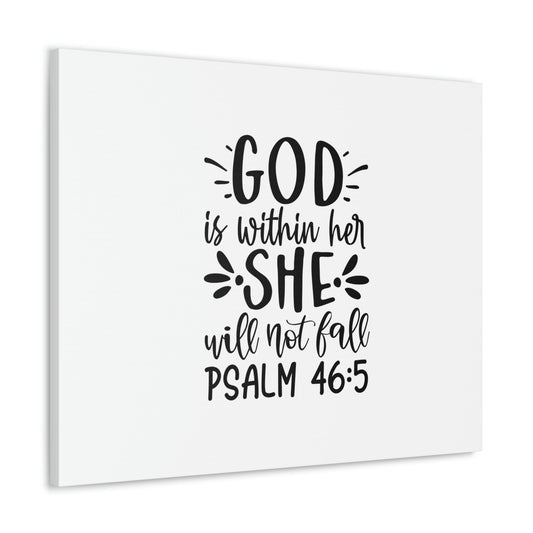 Will Not Fall Psalm 46:5 Christian Wall Art Bible Verse Print Ready to Hang Unframed-Express Your Love Gifts