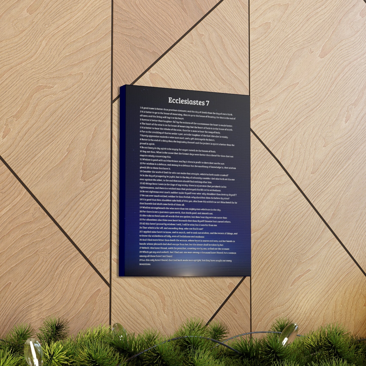 Scripture Walls Ecclesiastes 7 Chapter Sky Wisdom's Advantage Bible Canvas Christian Wall Art Ready to Hang Unframed-Express Your Love Gifts