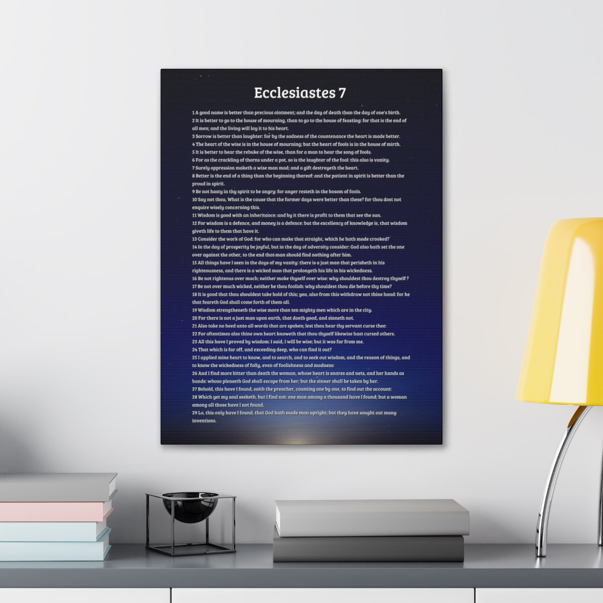 Scripture Walls Ecclesiastes 7 Chapter Sky Wisdom's Advantage Bible Canvas Christian Wall Art Ready to Hang Unframed-Express Your Love Gifts