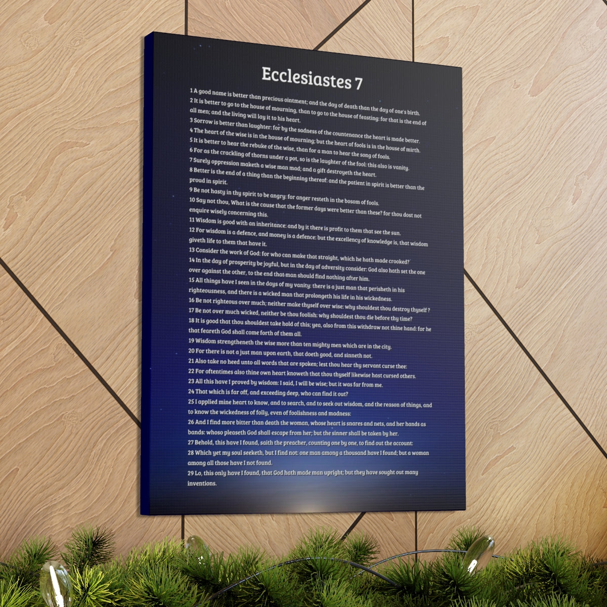 Scripture Walls Ecclesiastes 7 Chapter Sky Wisdom's Advantage Bible Canvas Christian Wall Art Ready to Hang Unframed-Express Your Love Gifts