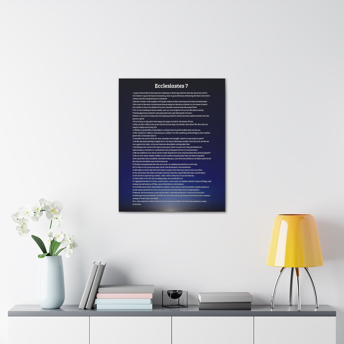 Scripture Walls Ecclesiastes 7 Chapter Sky Wisdom's Advantage Bible Canvas Christian Wall Art Ready to Hang Unframed-Express Your Love Gifts