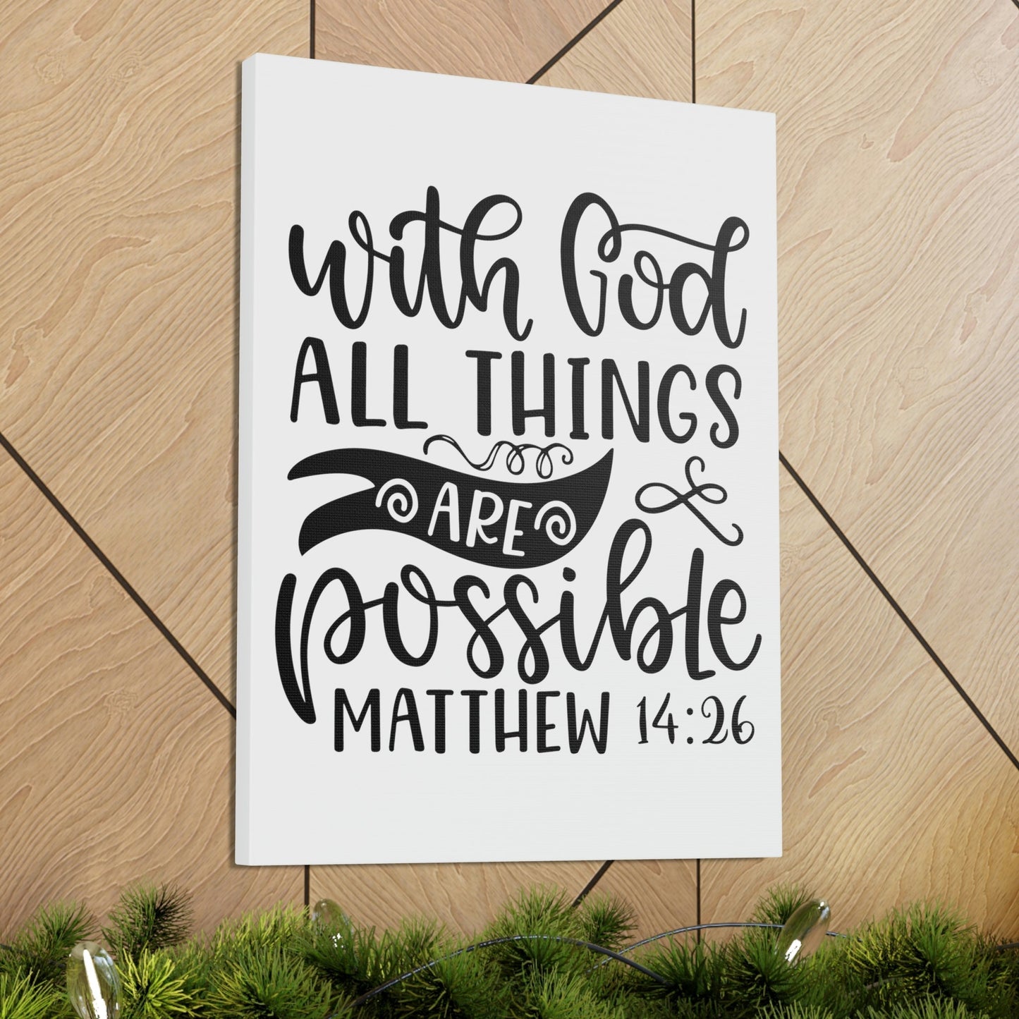 Scripture Walls With God Matthew 14:26 Bible Verse Canvas Christian Wall Art Ready to Hang Unframed-Express Your Love Gifts