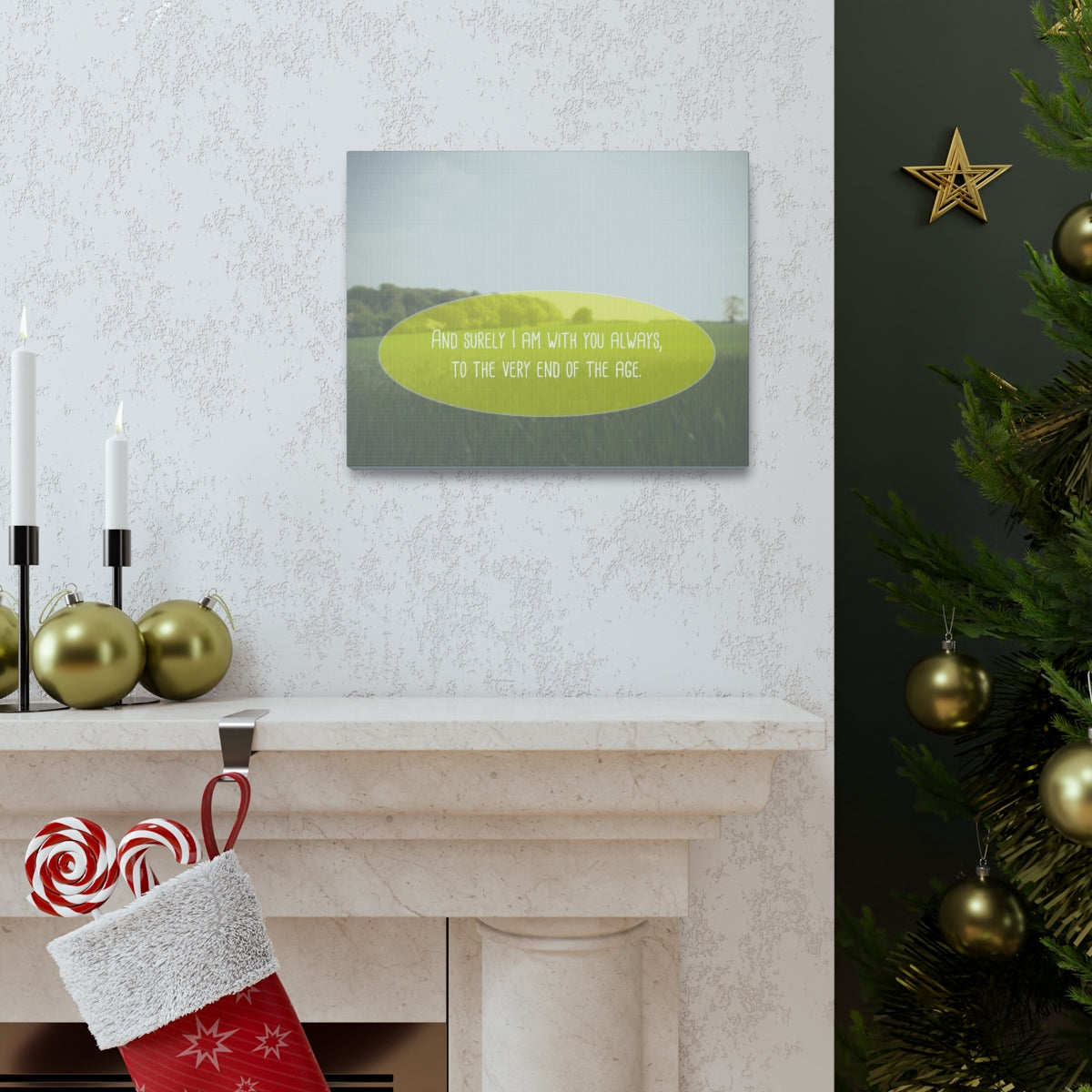 With You Always Matthew 28:20 Christian Wall Art Bible Verse Print Ready to Hang Unframed-Express Your Love Gifts