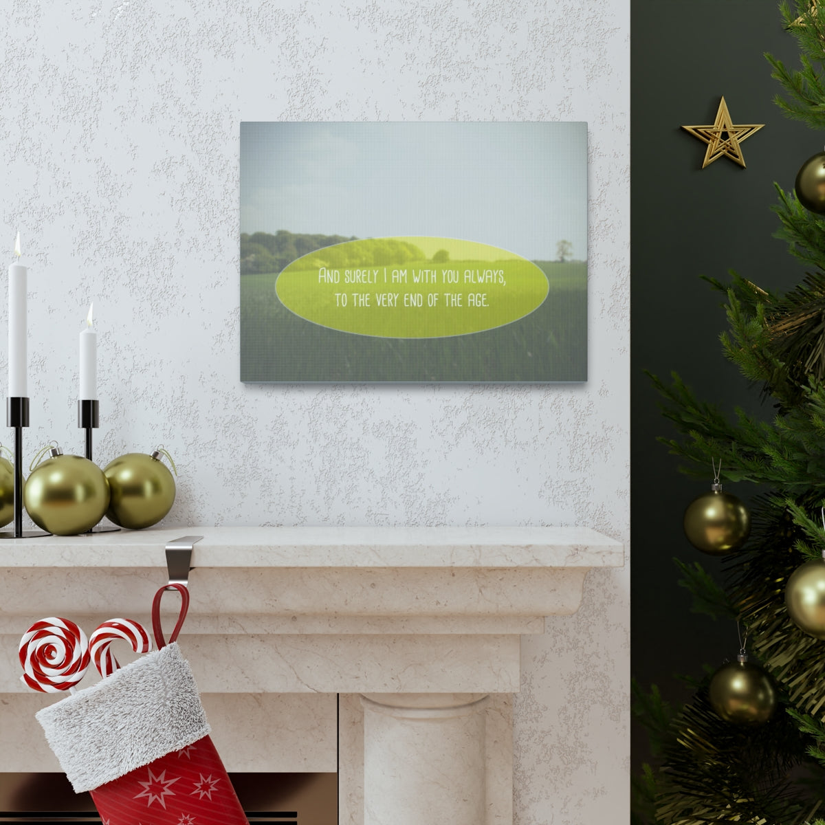 With You Always Matthew 28:20 Christian Wall Art Bible Verse Print Ready to Hang Unframed-Express Your Love Gifts