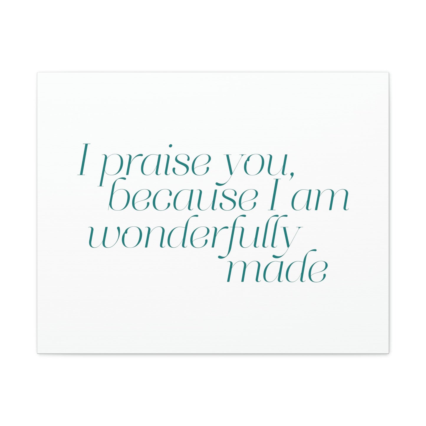 Scripture Walls Wonderfully Made Light Blue Psalm 139:14 Bible Verse Canvas Christian Wall Art Ready to Hang Unframed-Express Your Love Gifts