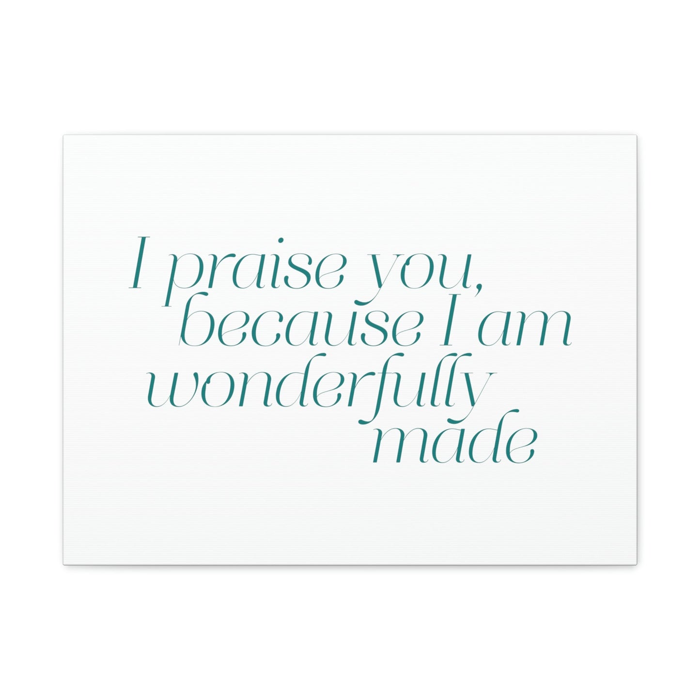 Scripture Walls Wonderfully Made Light Blue Psalm 139:14 Bible Verse Canvas Christian Wall Art Ready to Hang Unframed-Express Your Love Gifts