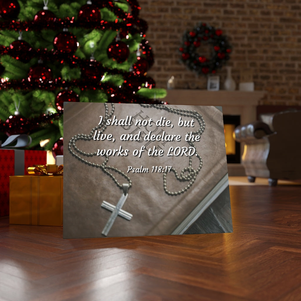 Works of Lord Psalm 118:17 Bible Verse Canvas Christian Wall Art Ready to Hang Unframed-Express Your Love Gifts