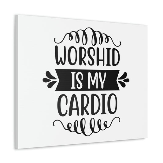 Scripture Walls Worship Is My Cardio Exodus 23:25 Christian Wall Art Print Ready to Hang Unframed-Express Your Love Gifts