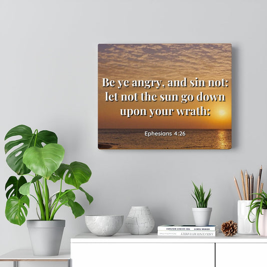 Wrath Ephesians 4:26 Bible Verse Canvas Christian Wall Art Ready to Hang Unframed-Express Your Love Gifts