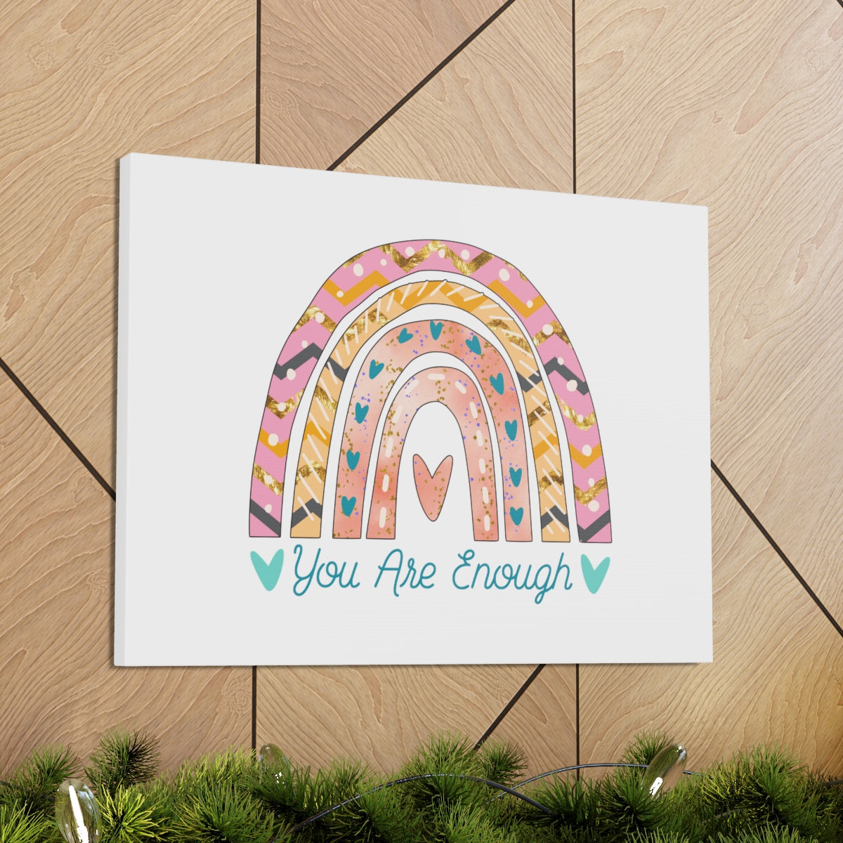 You Are Enough Rainbow 1 Corinthians 6:20 Christian Wall Art Bible Verse Print Ready to Hang Unframed-Express Your Love Gifts