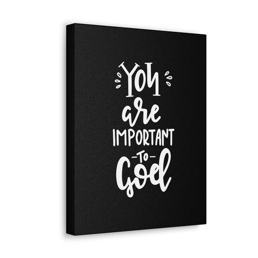 You Are Important To God 1 Peter 5:7 Black Christian Wall Art Bible Verse Print Ready to Hang Unframed-Express Your Love Gifts