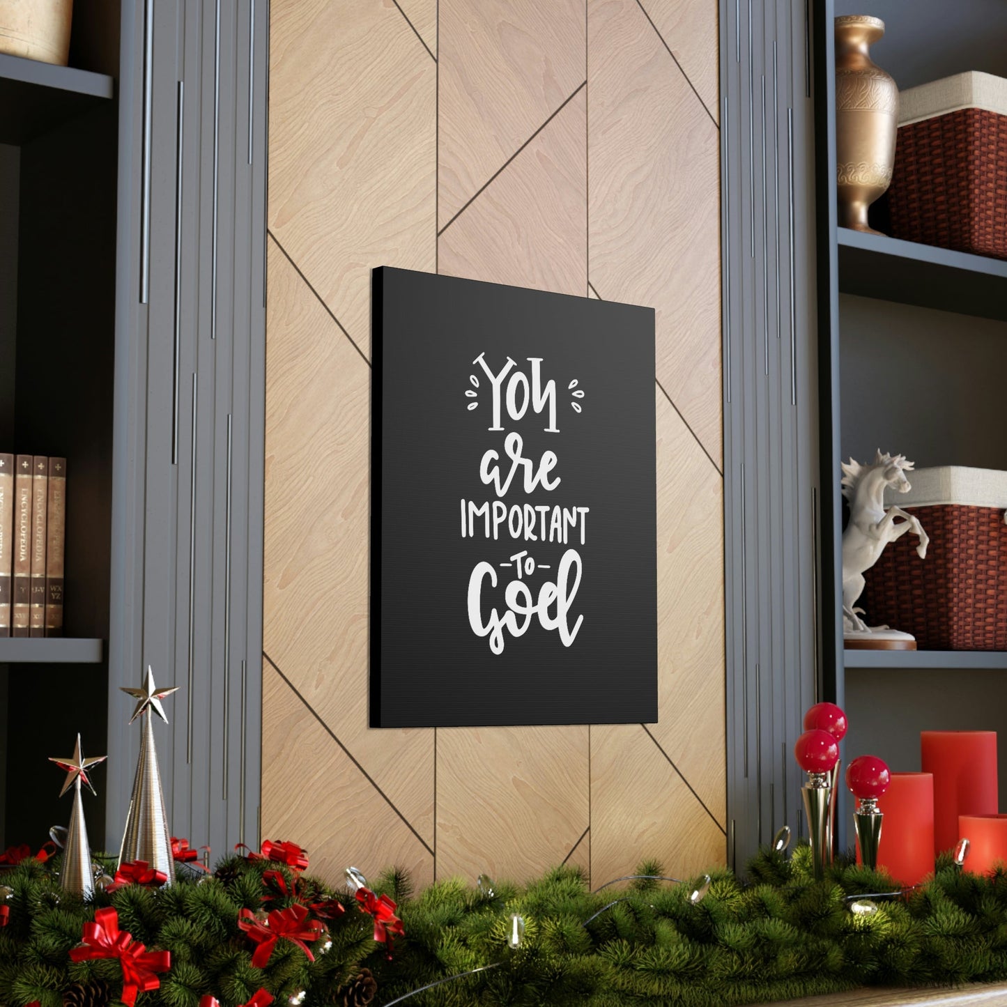You Are Important To God 1 Peter 5:7 Black Christian Wall Art Bible Verse Print Ready to Hang Unframed-Express Your Love Gifts