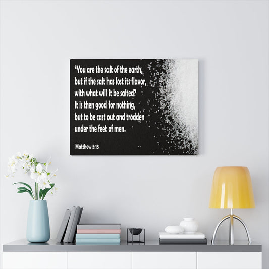 Scripture Walls You Are The Salt of The Earth Matthew 5:13 Bible Verse Canvas Christian Wall Art Ready to Hang Unframed-Express Your Love Gifts