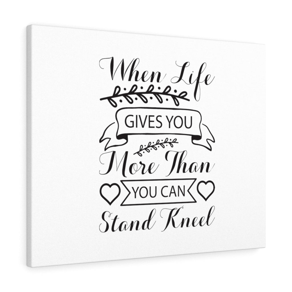You Can Stand Kneel Bible Verse Canvas Christian Wall Art Ready to Hang Unframed-Express Your Love Gifts