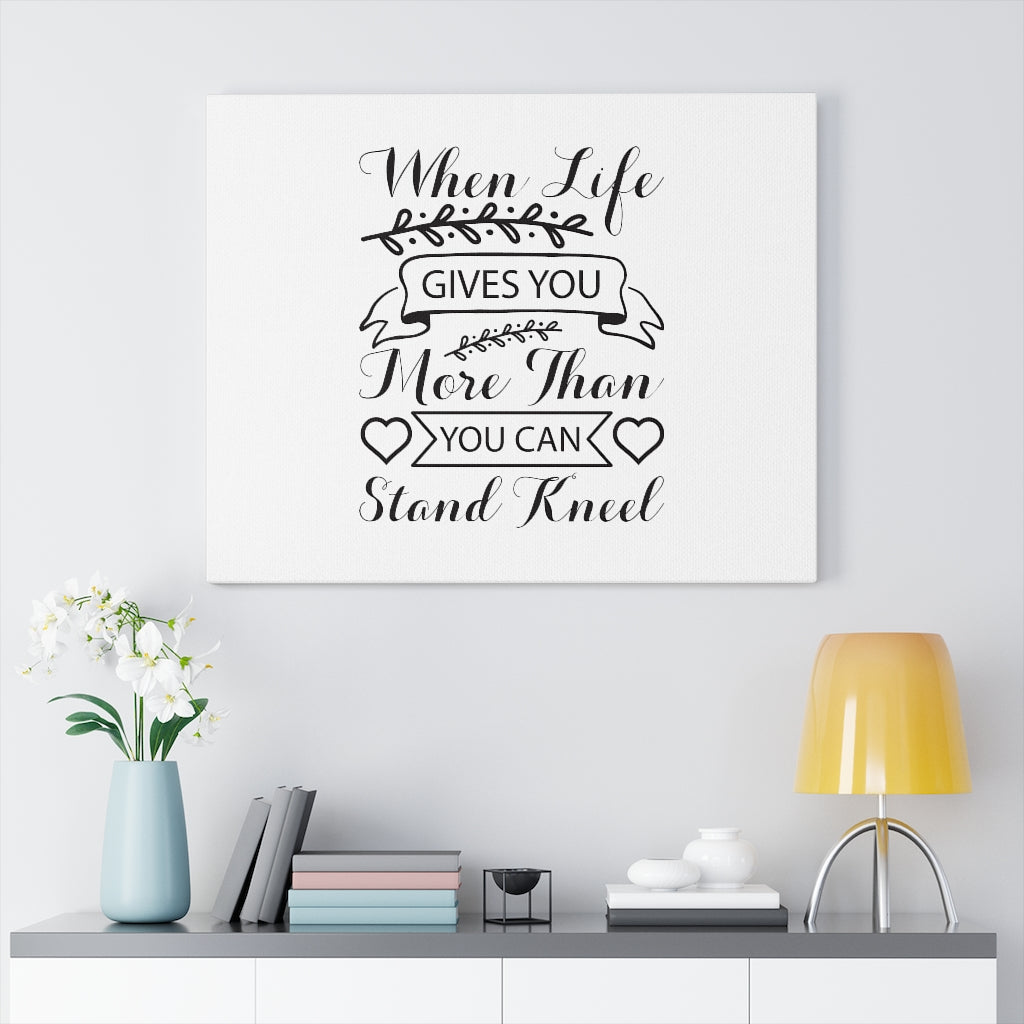 You Can Stand Kneel Bible Verse Canvas Christian Wall Art Ready to Hang Unframed-Express Your Love Gifts