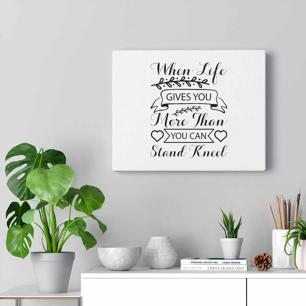 You Can Stand Kneel Bible Verse Canvas Christian Wall Art Ready to Hang Unframed-Express Your Love Gifts