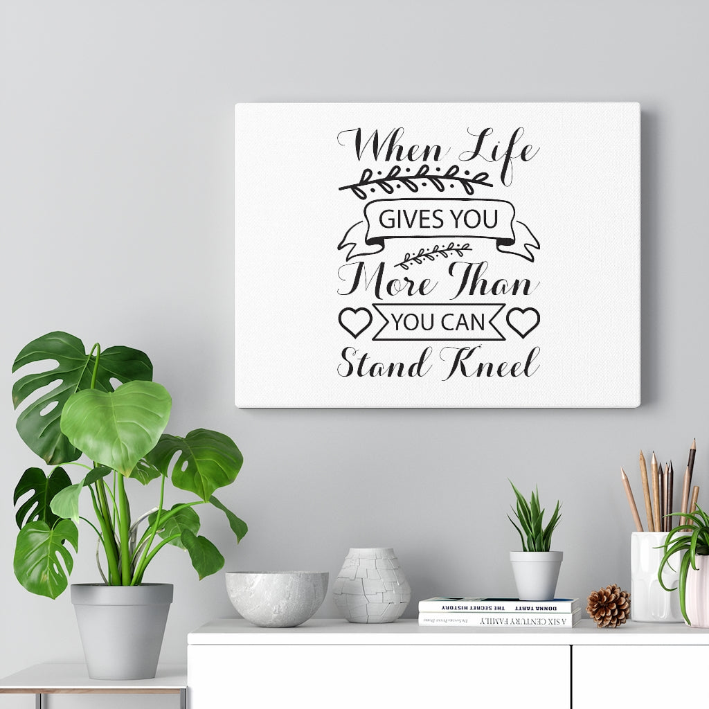You Can Stand Kneel Bible Verse Canvas Christian Wall Art Ready to Hang Unframed-Express Your Love Gifts