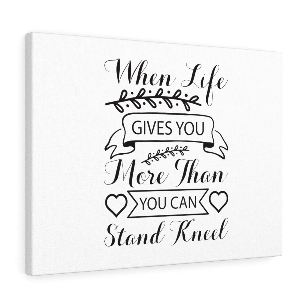 You Can Stand Kneel Bible Verse Canvas Christian Wall Art Ready to Hang Unframed-Express Your Love Gifts
