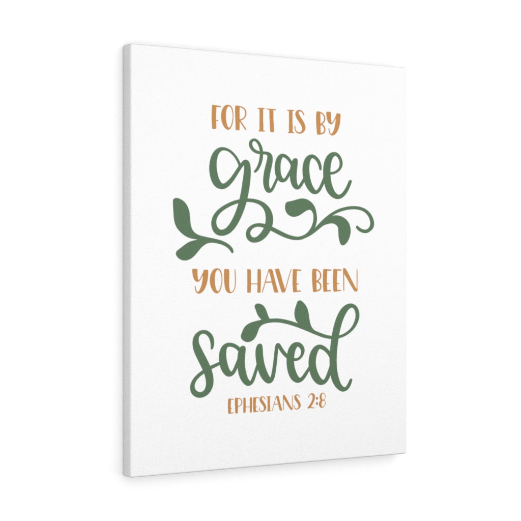 You Have Been Saved Ephesians 2:8 Bible Verse Canvas Christian Wall Art Ready to Hang Unframed-Express Your Love Gifts