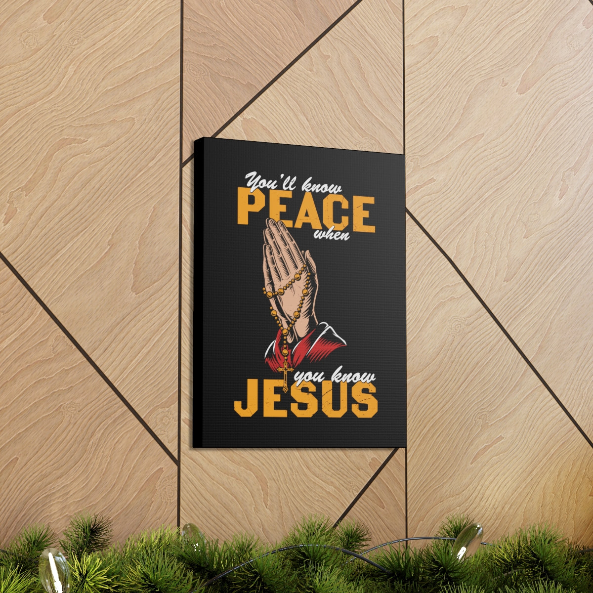 You'll Know Peace Rosary Psalms 96:1-13 Christian Wall Art Bible Verse Print Ready to Hang Unframed-Express Your Love Gifts