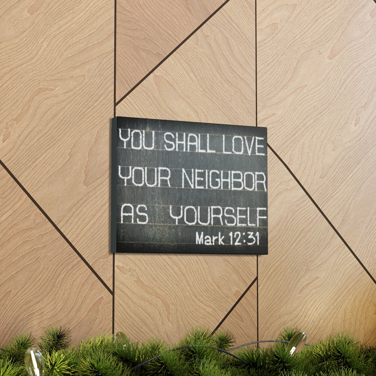 Scripture Walls You Shall Love Mark 12:31 Bible Verse Canvas Christian Wall Art Bible Verse Print Ready To Hang Unframed-Express Your Love Gifts