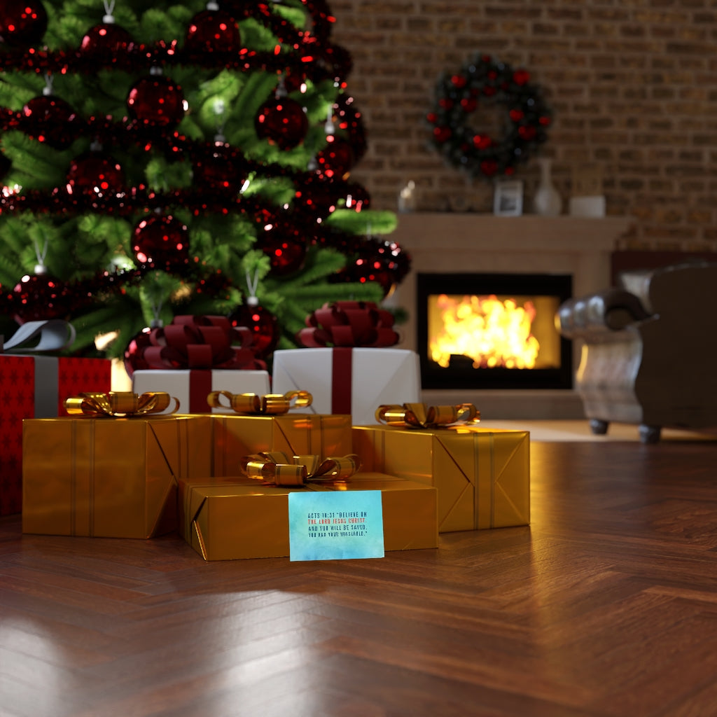 You Will Be Saved Acts 16:31 Bible Verse Canvas Christian Wall Art Ready to Hang Unframed-Express Your Love Gifts