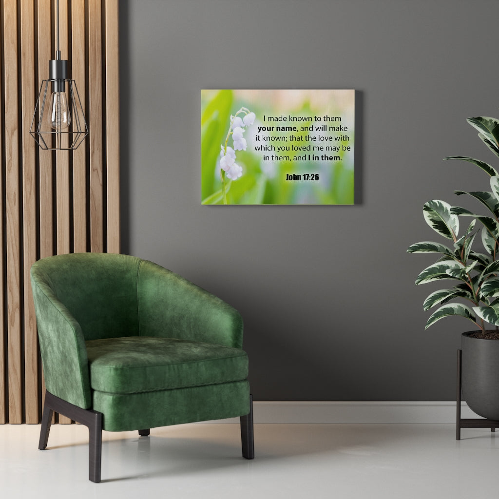 Scripture Walls Your Name John 17:26 Christian Home Decor Bible Art Unframed-Express Your Love Gifts