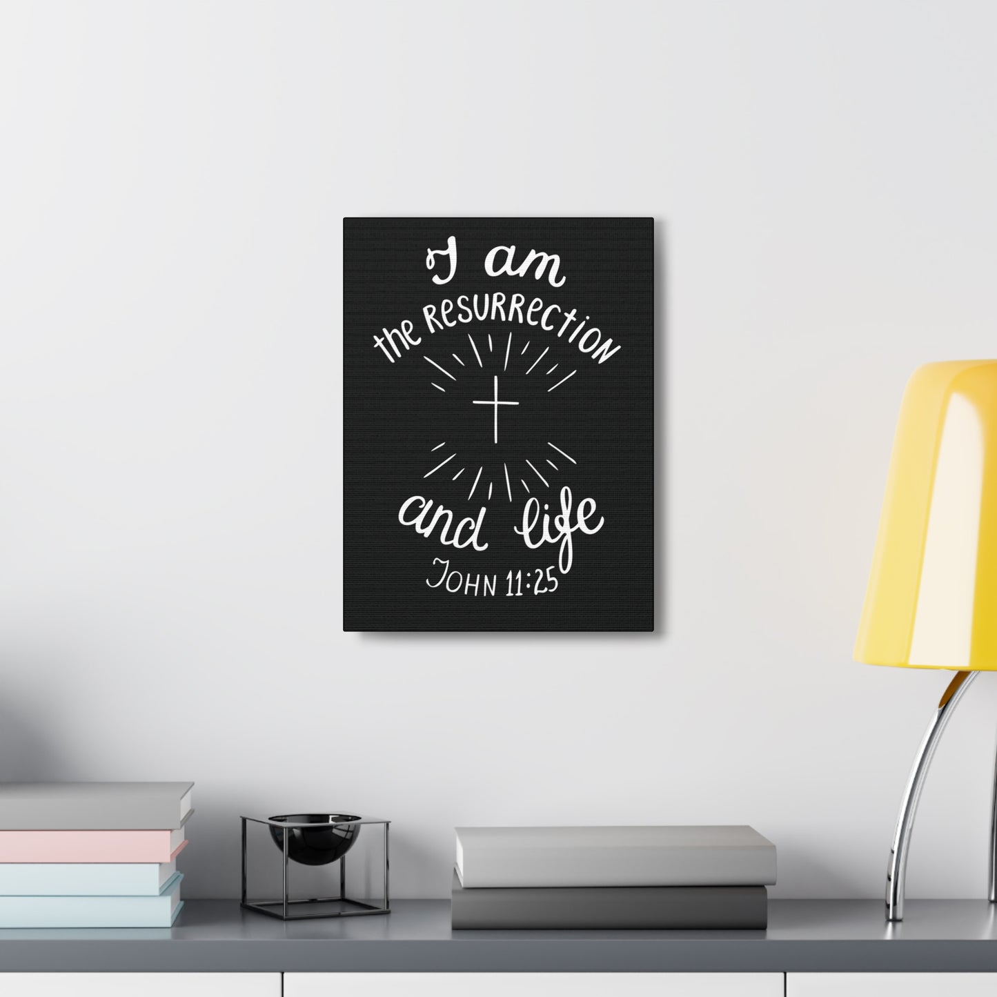 I Am The Resurrection And Life John 11:25 Christian Wall Art Bible Verse Print Ready To Hang