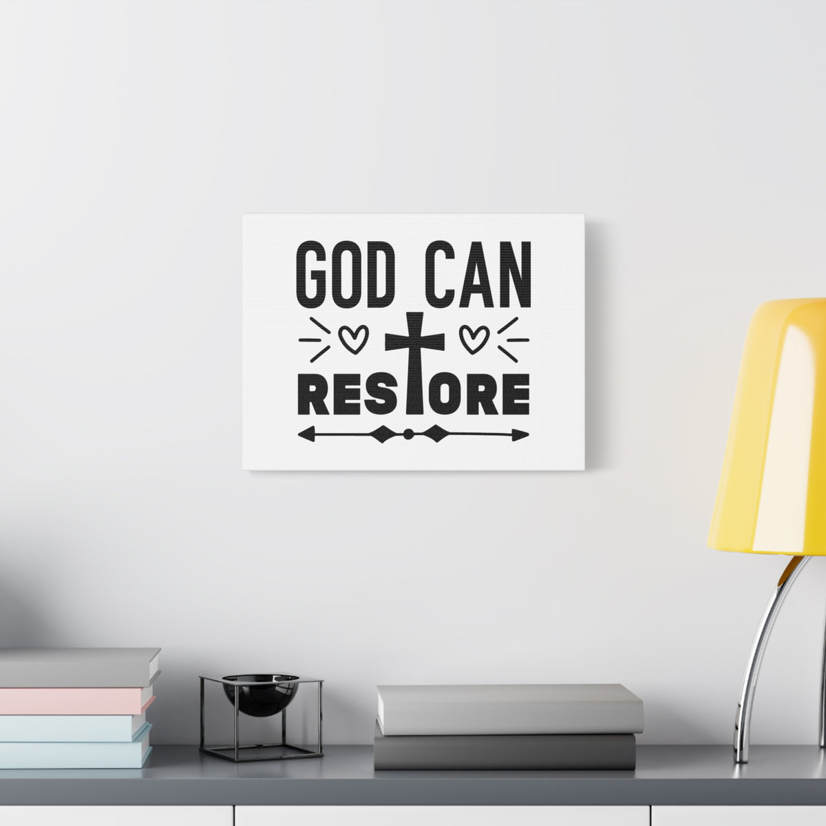 Scripture Canvas God Can Restore 2 Corinthians 5:17 Christian Wall Art Bible Verse Print Ready to Hang