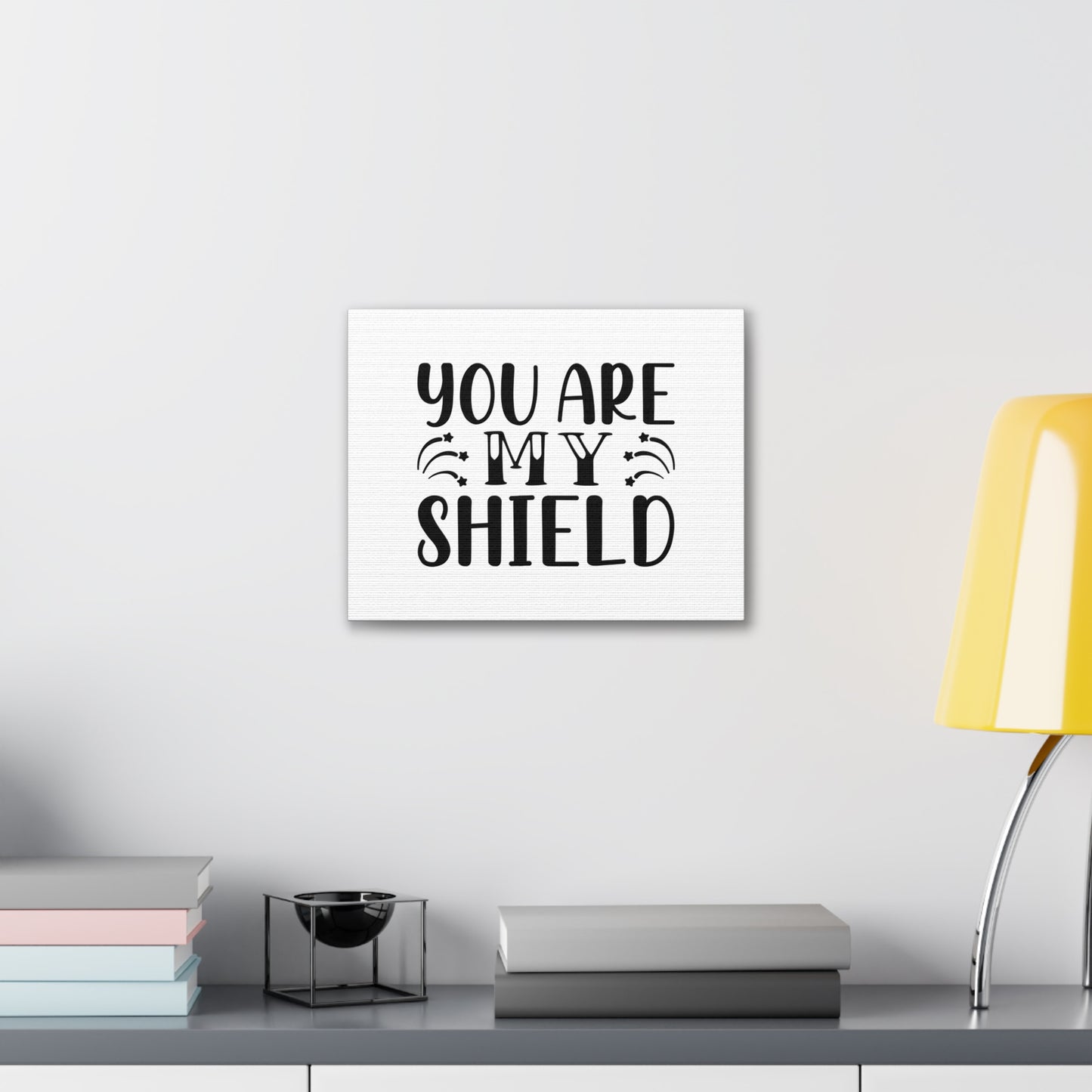 You Are My Shield Psalm 28:7 Christian Wall Art Bible Verse Print Ready to Hang