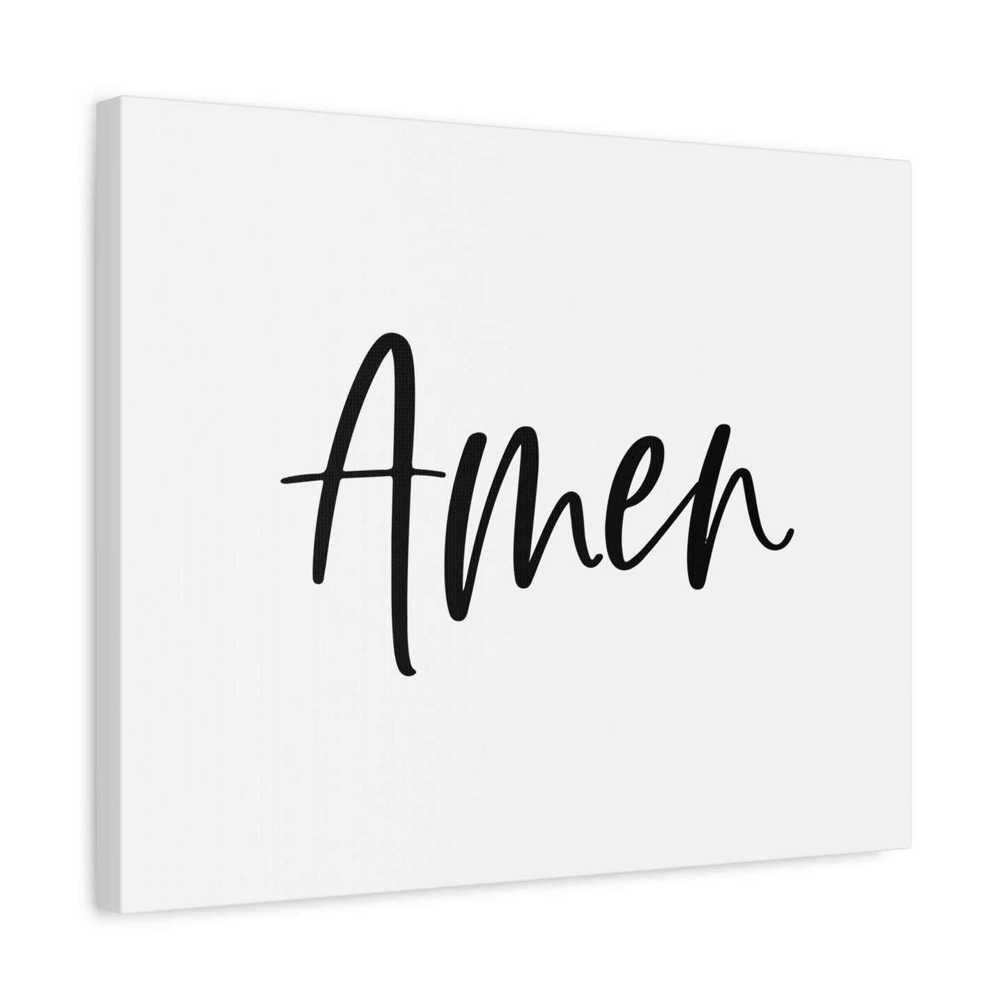 Scripture Canvas Amen White Psalms 106:48 Christian Wall Art Bible Verse Print Ready to Hang