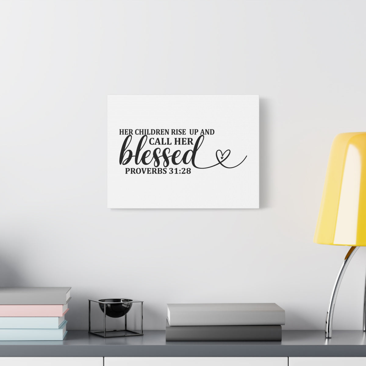 Scripture Canvas Call Her Blessed Proverbs 31:28 Christian Wall Art Bible Verse Print Ready to Hang