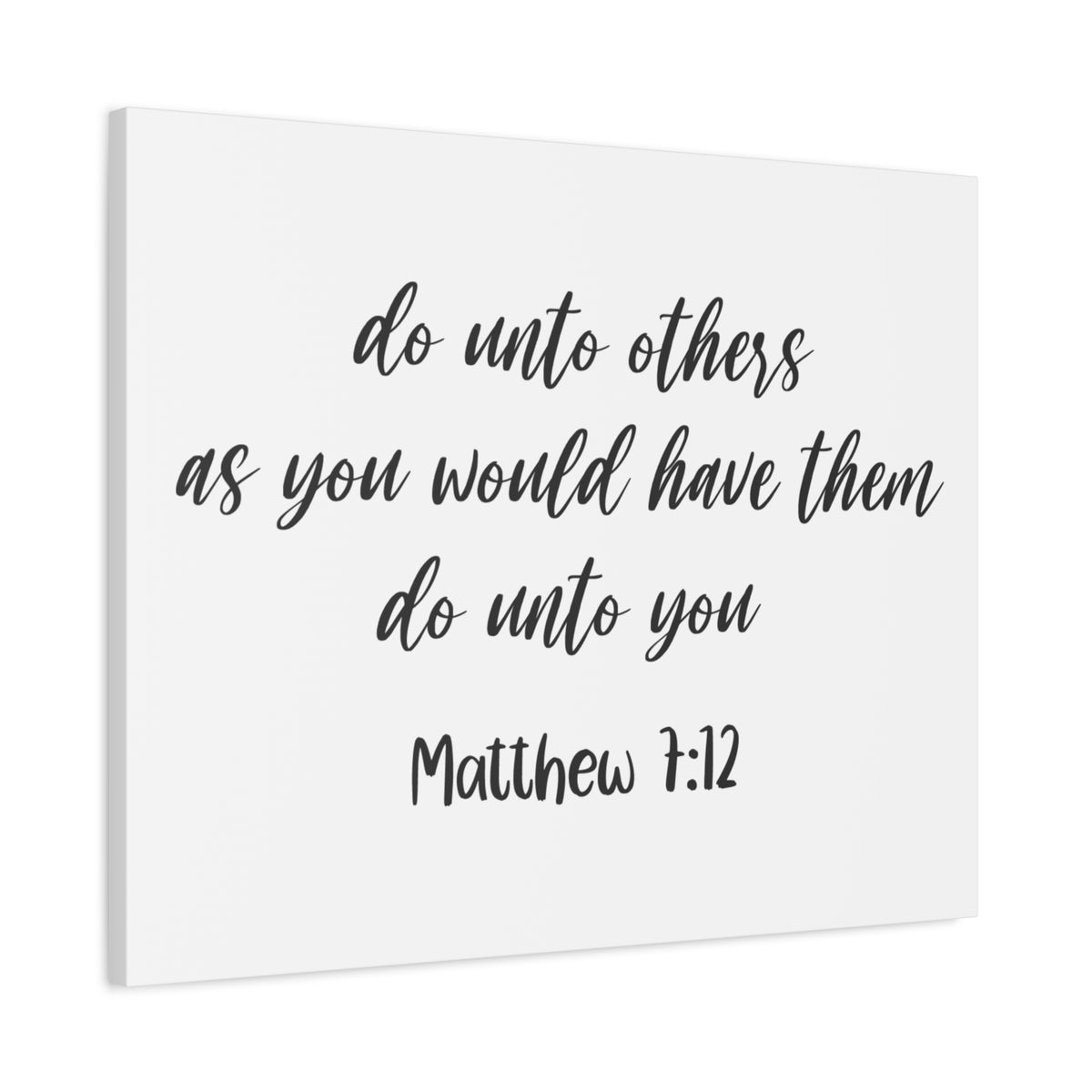 Scripture Canvas Do Unto Others Matthew 7:12 Christian Wall Art Bible Verse Print Ready to Hang