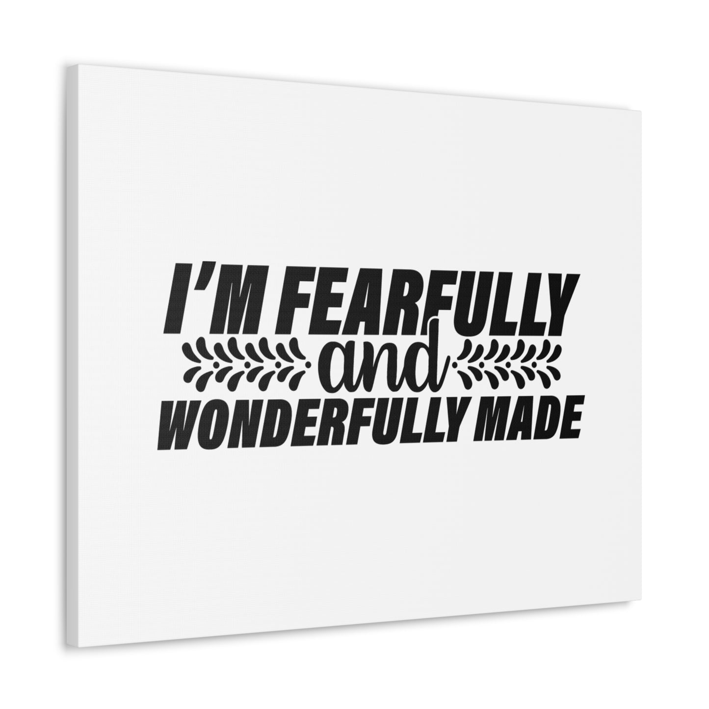 Wonderfully Made Psalm 139:14 White Christian Wall Art Bible Verse Print Ready to Hang