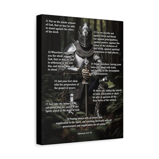 Scripture Walls Armor Of God Ephesians 6:11-18 Soldier Kneels Christian Wall Art Print Ready to Hang Unframed