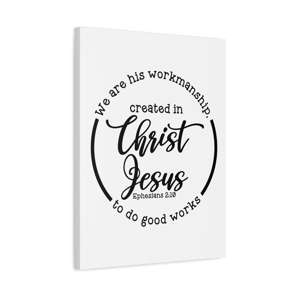 Scripture Canvas Workmanship Ephesians 2:10 Christian Wall Art Bible Verse Print Ready to Hang