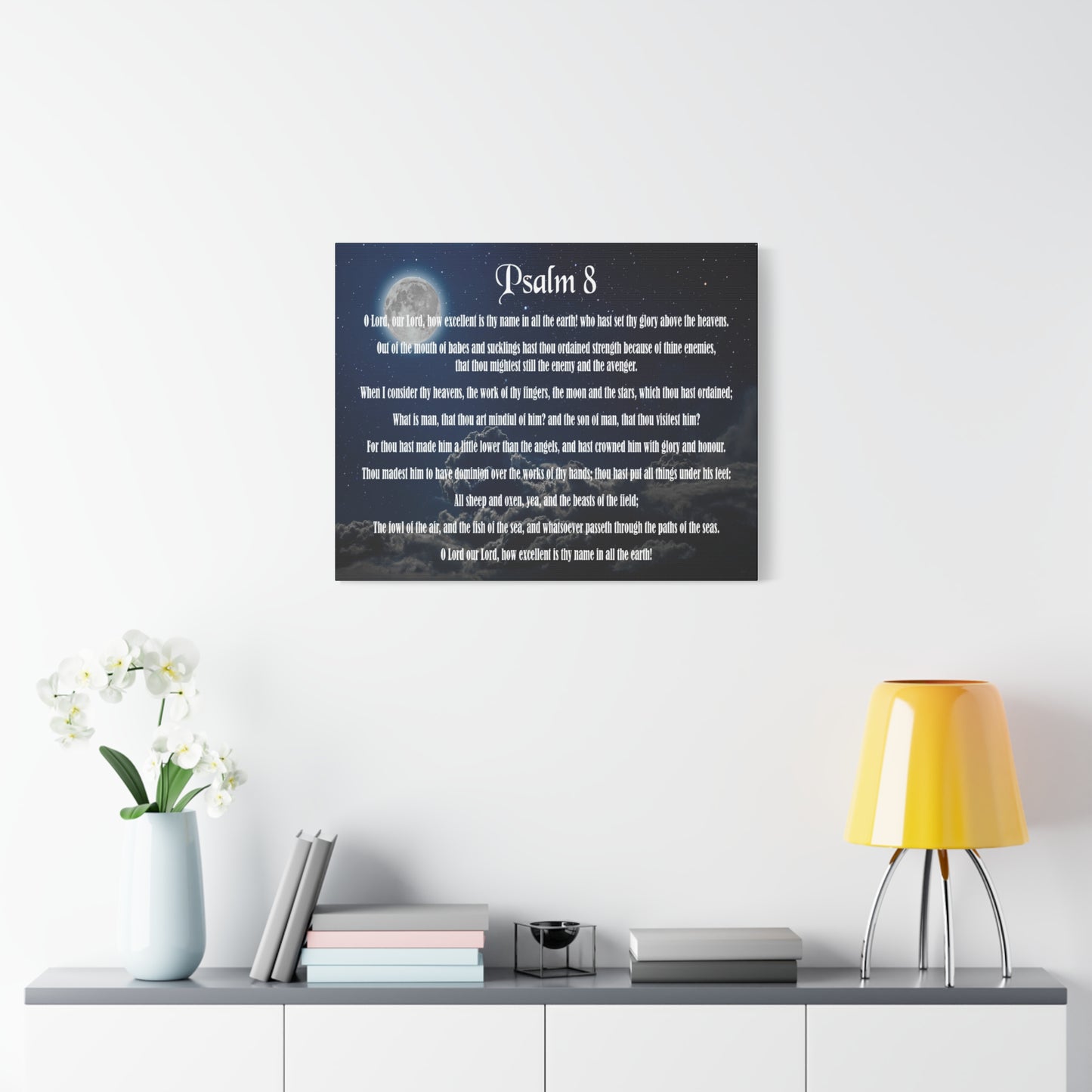 Scripture Walls Surrounded By Your Glory Psalm 8:1 Christian Wall Art Bible Verse Print Ready to Hang