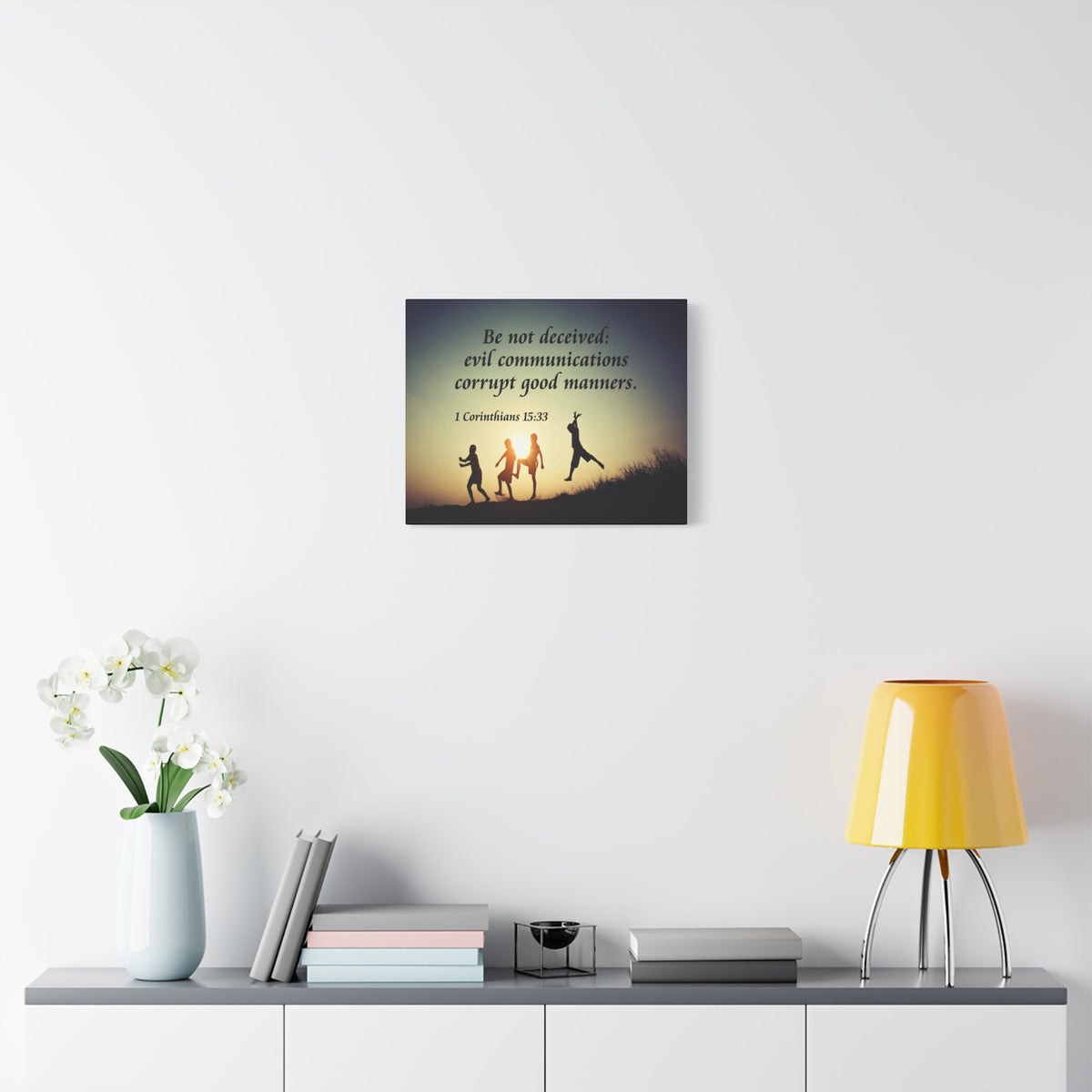 Scripture Canvas Don’t Be Deceived 1 Corinthians 15:33 Christian Wall Art Bible Verse Print Ready to Hang